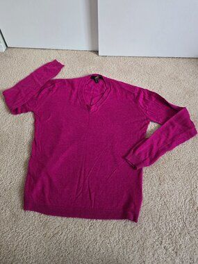 GNW Cashmere/ wool sweater/ pink fuchsia magenta